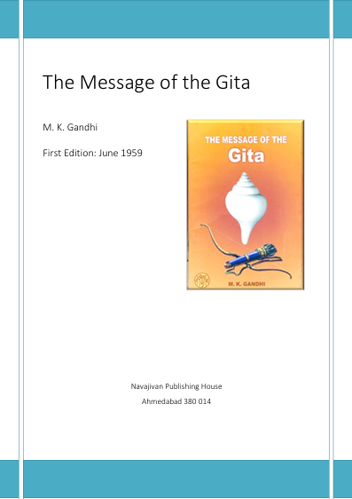 The Message of the Gita, Language - English